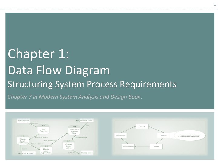 1 Chapter 1: Data Flow Diagram Structuring System Process Requirements Chapter 7 in Modern