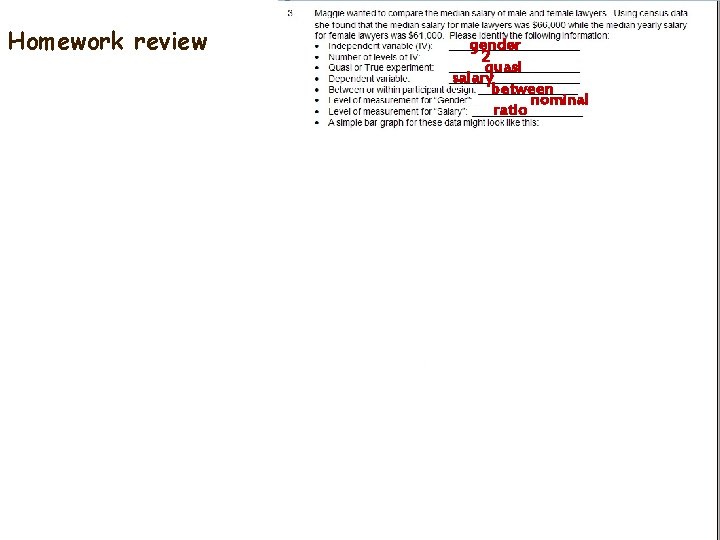 Homework review gender 2 quasi salary between nominal ratio 