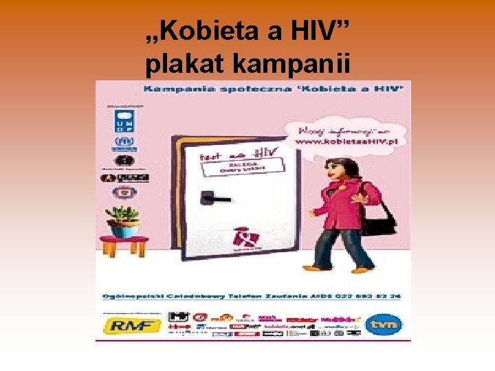 „Kobieta a HIV” plakat kampanii 
