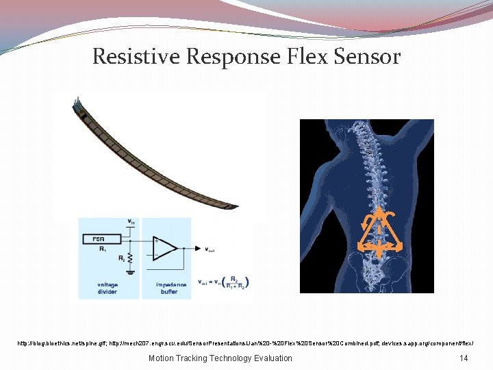 Resistive Response Flex Sensor http: //blog. bioethics. net/spine. gif; http: //mech 207. engr. scu.