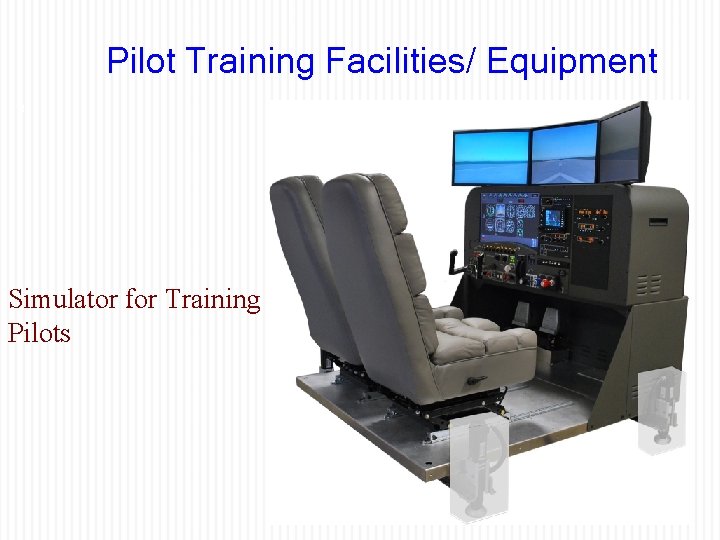 Pilot Training Facilities/ Equipment 8 Simulator for Training Pilots 