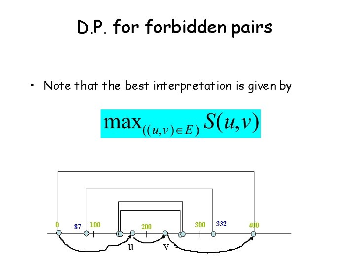 D. P. forbidden pairs • Note that the best interpretation is given by 0