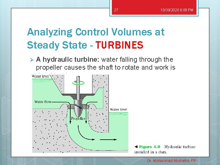 27 10/30/2020 6: 09 PM Analyzing Control Volumes at Steady State - TURBINES Ø