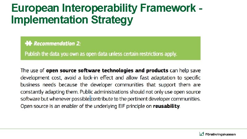 European Interoperability Framework Implementation Strategy 