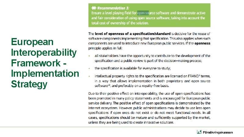 European Interoperability Framework Implementation Strategy 