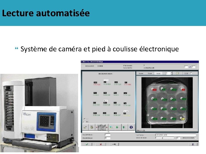 Lecture automatisée Système de caméra et pied à coulisse électronique 