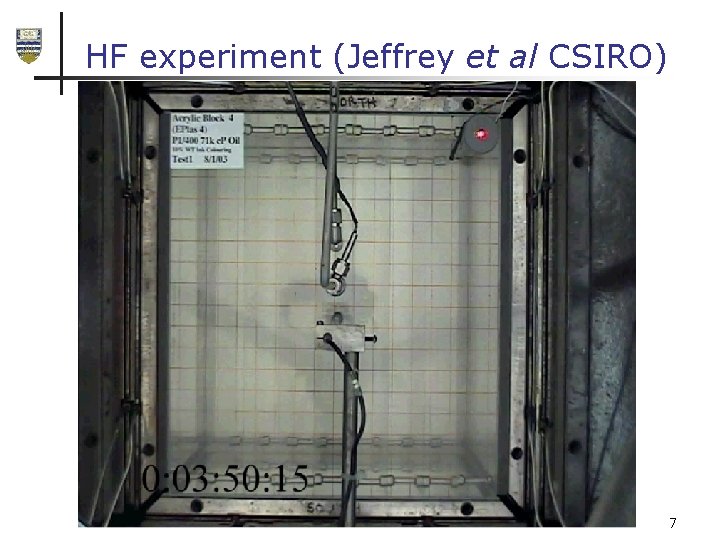 HF experiment (Jeffrey et al CSIRO) 7 