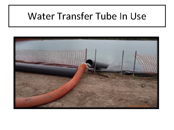 Water Transfer Tube In Use 