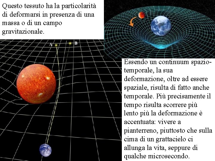 Questo tessuto ha la particolarità di deformarsi in presenza di una massa o di