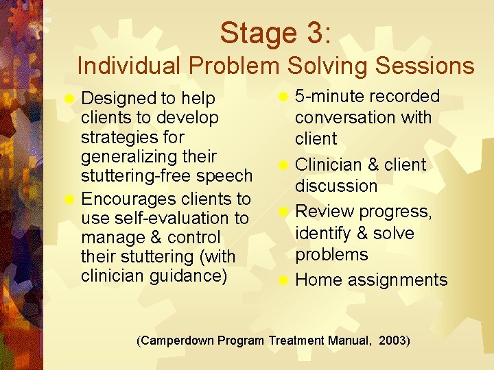 Camperdown Program A Behavioral Treatment Program for Adolescents