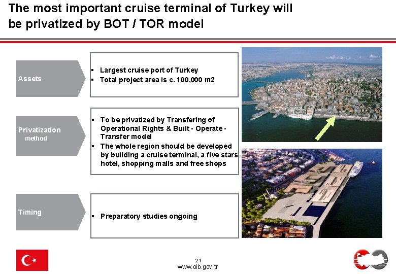 The most important cruise terminal of Turkey will be privatized by BOT / TOR
