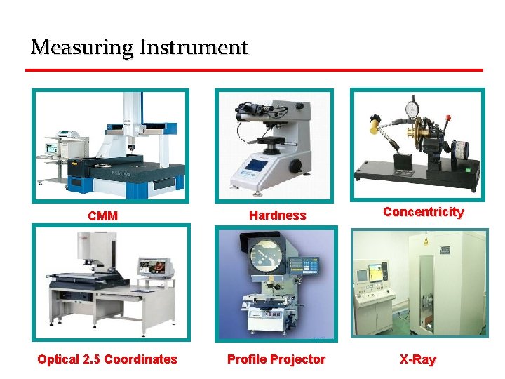 Measuring Instrument CMM Optical 2. 5 Coordinates Hardness Profile Projector Concentricity X-Ray 
