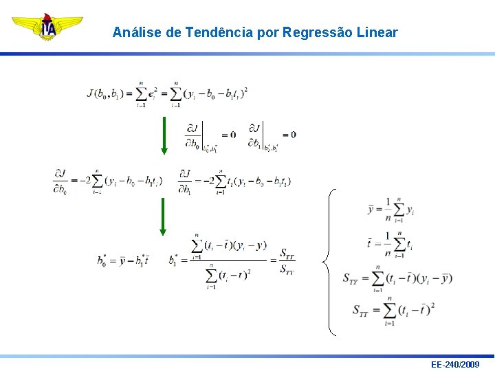 Análise de Tendência por Regressão Linear EE-240/2009 