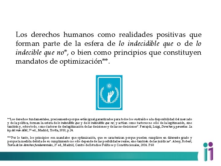 Los derechos humanos como realidades positivas que forman parte de la esfera de lo
