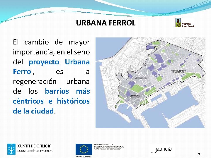 URBANA FERROL El cambio de mayor importancia, en el seno del proyecto Urbana Ferrol,