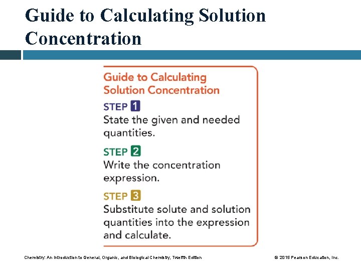 Guide to Calculating Solution Concentration Chemistry: An Introduction to General, Organic, and Biological Chemistry,