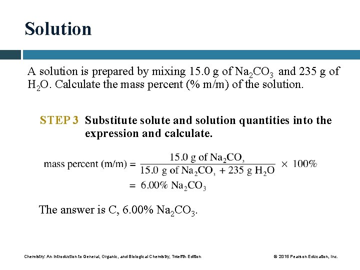 Solution A solution is prepared by mixing 15. 0 g of Na 2 CO