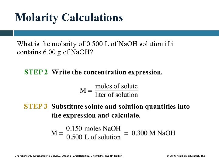 Molarity Calculations What is the molarity of 0. 500 L of Na. OH solution