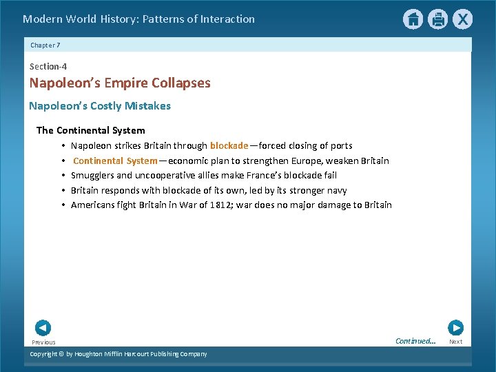 Modern World History: Patterns of Interaction Chapter 7 Section-4 Napoleon’s Empire Collapses Napoleon’s Costly