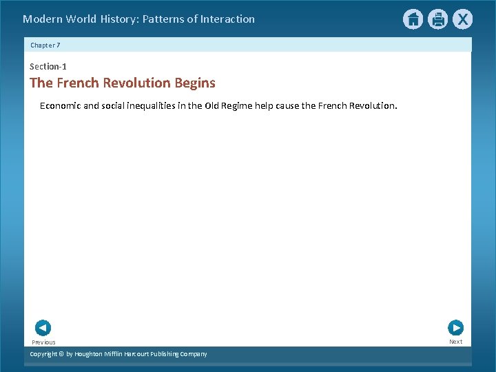 Modern World History: Patterns of Interaction Chapter 7 Section-1 The French Revolution Begins Economic