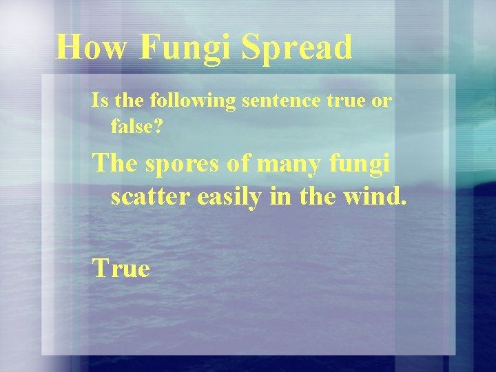 How Fungi Spread Is the following sentence true or false? The spores of many How Fungi Spread Is the following sentence true or false? The spores of many