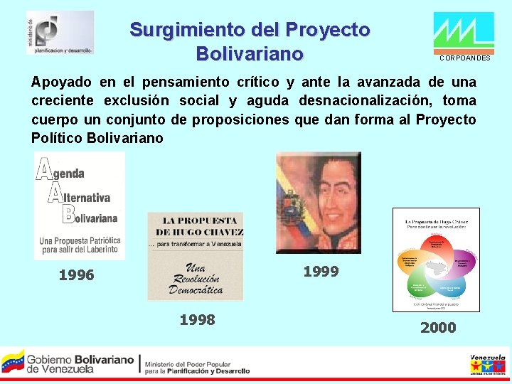 Surgimiento del Proyecto Bolivariano CORPOANDES Apoyado en el pensamiento crítico y ante la avanzada