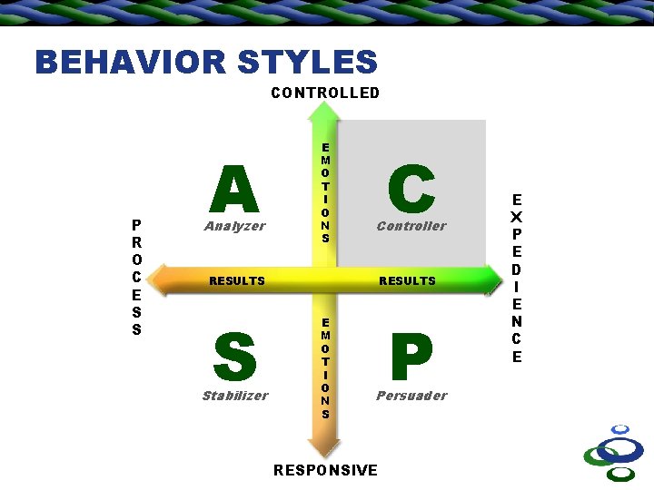 BEHAVIOR STYLES CONTROLLED P R O C E S S A Analyzer E M