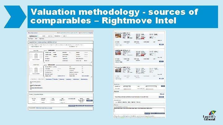 Valuation methodology - sources of comparables – and Rightmove Intel Valuation Comparables 