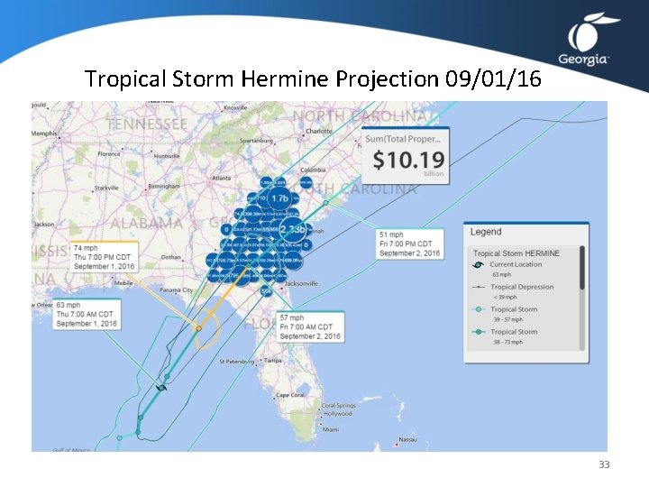 Tropical Storm Hermine Projection 09/01/16 33 Tropical Storm Hermine Projection 09/01/16 33