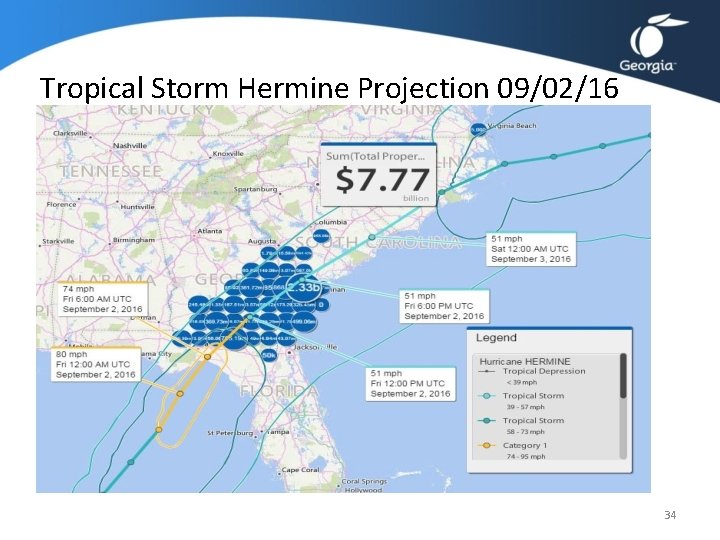 Tropical Storm Hermine Projection 09/02/16 34 Tropical Storm Hermine Projection 09/02/16 34