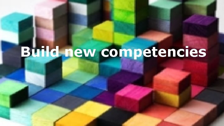 Build new competencies 