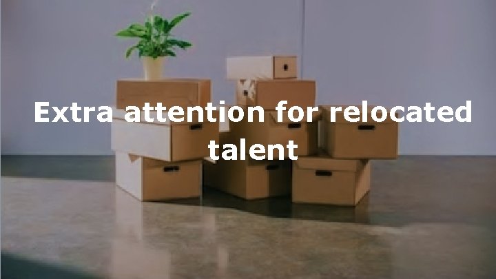 Extra attention for relocated talent 