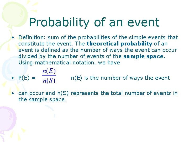 7 1 Sample Space Events Probability In This