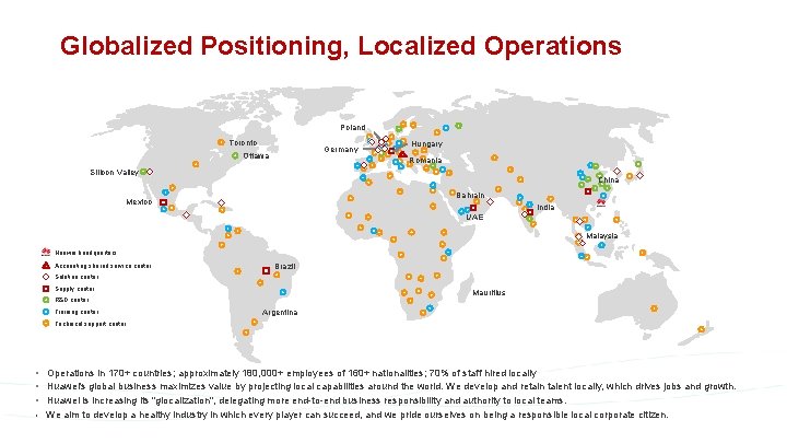 Globalized Positioning, Localized Operations Poland Toronto Germany Ottawa Hungary Romania Silicon Valley China Bahrain