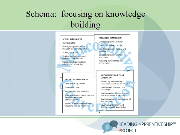 Schema: focusing on knowledge building 