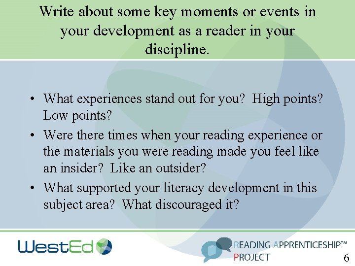 Write about some key moments or events in your development as a reader in