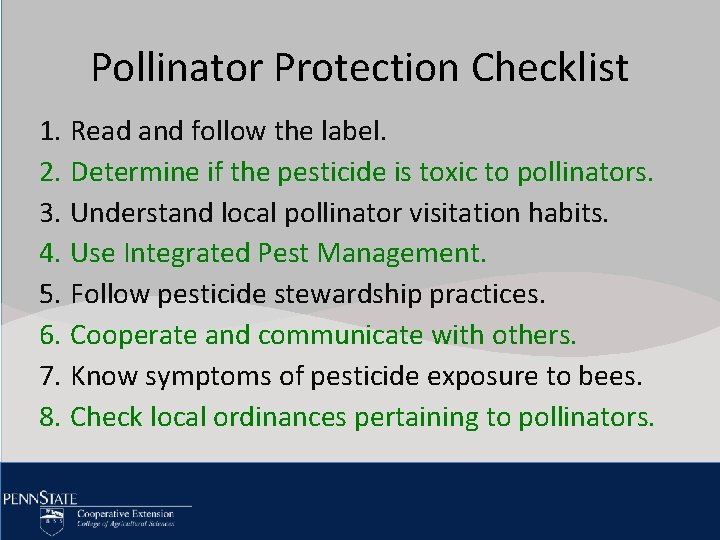 Pollinator Click to edit Protection Master title Checklist style 1. Read and follow the Pollinator Click to edit Protection Master title Checklist style 1. Read and follow the