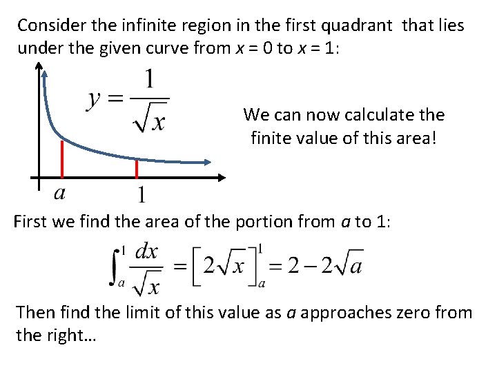 Consider the infinite region in the first quadrant that lies under the given curve Consider the infinite region in the first quadrant that lies under the given curve