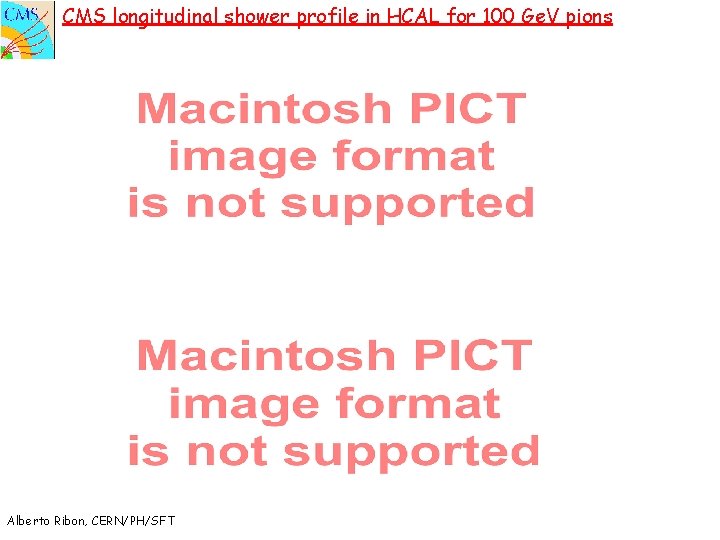 CMS longitudinal shower profile in HCAL for 100 Ge. V pions Alberto Ribon, CERN/PH/SFT
