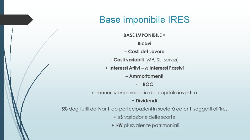 Base imponibile IRES 
