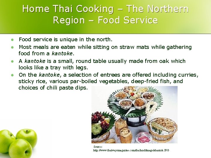Home Thai Cooking – The Northern Region – Food Service l l Food service