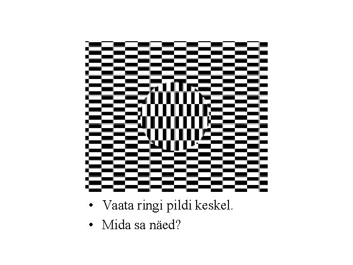  • Vaata ringi pildi keskel. • Mida sa näed? 