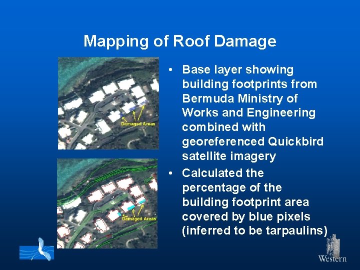 Mapping of Roof Damage • Base layer showing building footprints from Bermuda Ministry of