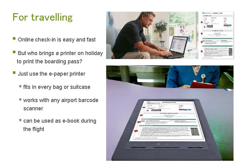 For travelling § Online check-in is easy and fast § But who brings a For travelling § Online check-in is easy and fast § But who brings a