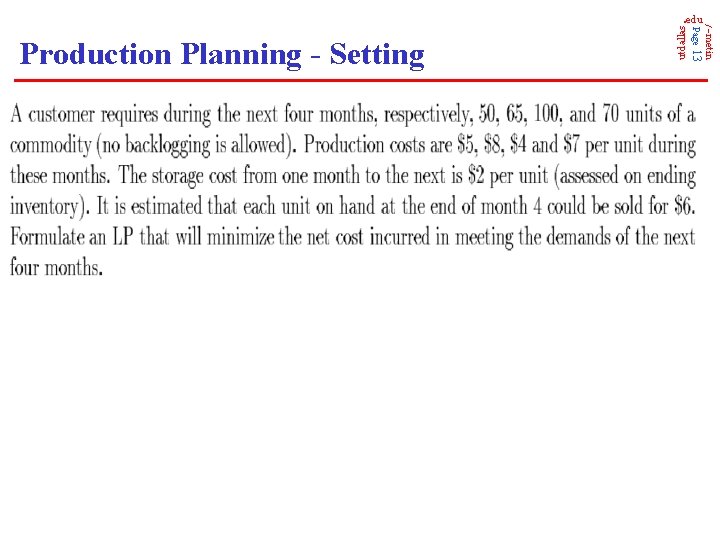 utdallas Page 13 Production Planning - Setting /~metin . edu 