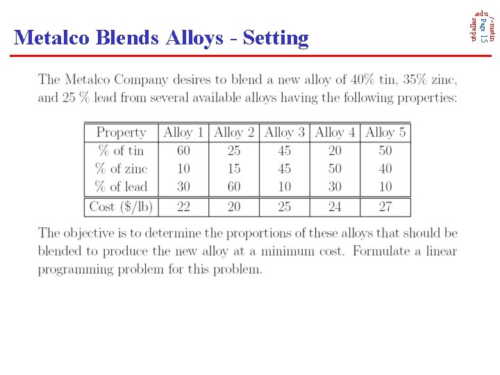 utdallas Page 15 Metalco Blends Alloys - Setting /~metin . edu 