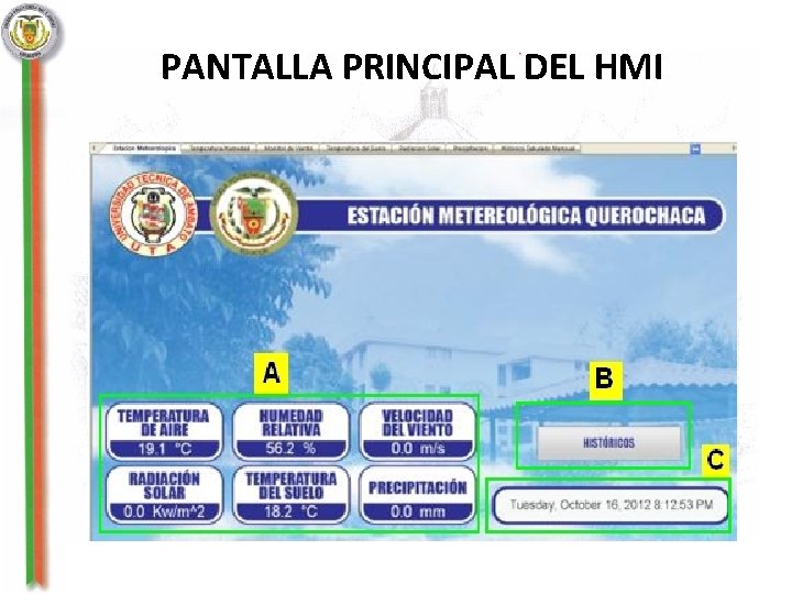 PANTALLA PRINCIPAL DEL HMI 