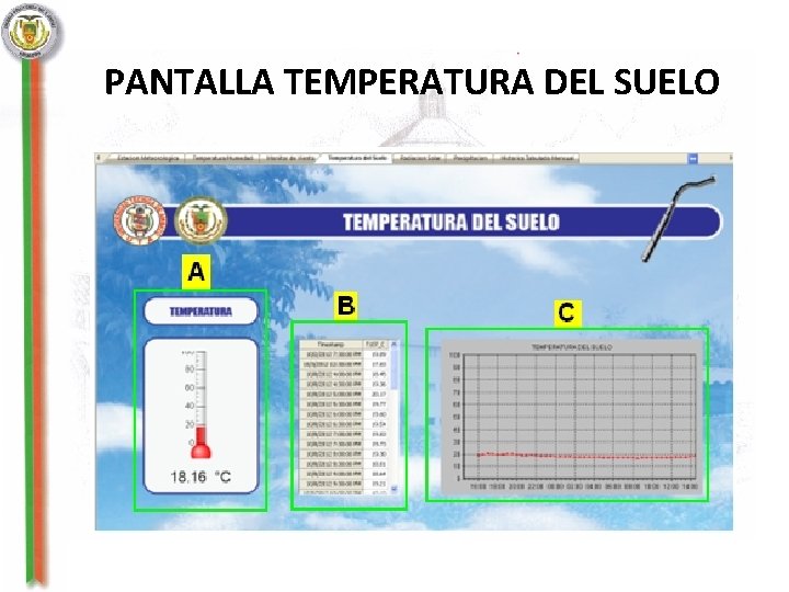 PANTALLA TEMPERATURA DEL SUELO 