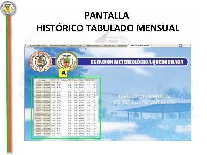 PANTALLA HISTÓRICO TABULADO MENSUAL 