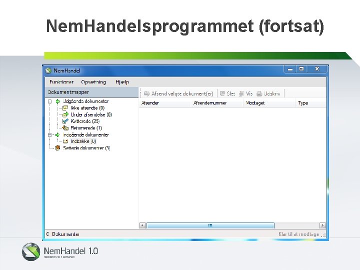 Nem. Handelsprogrammet (fortsat) 